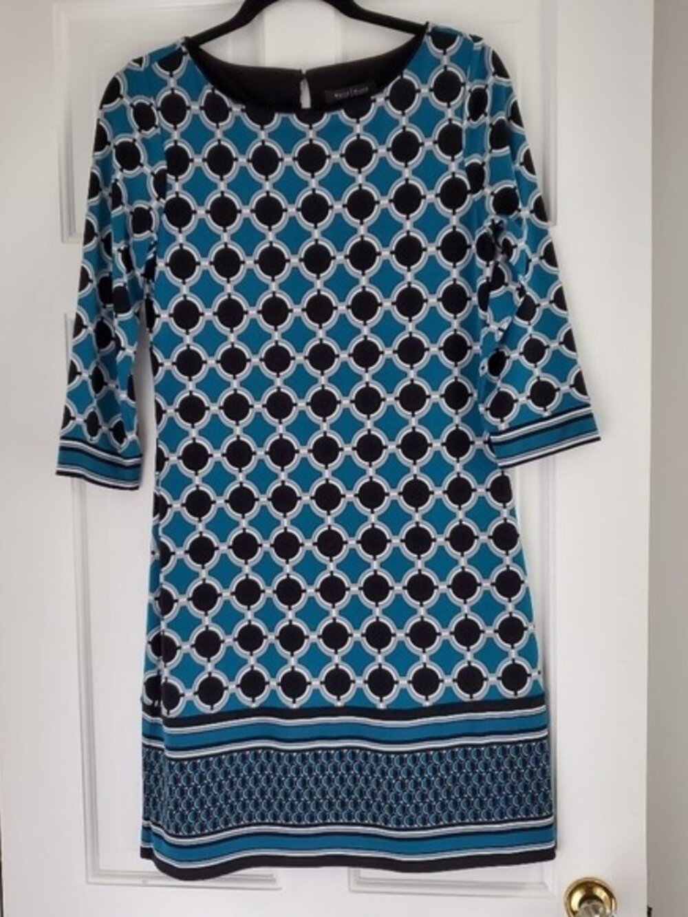 WHITE HOUSE BLACK MARKET Geometric Print Dress - S